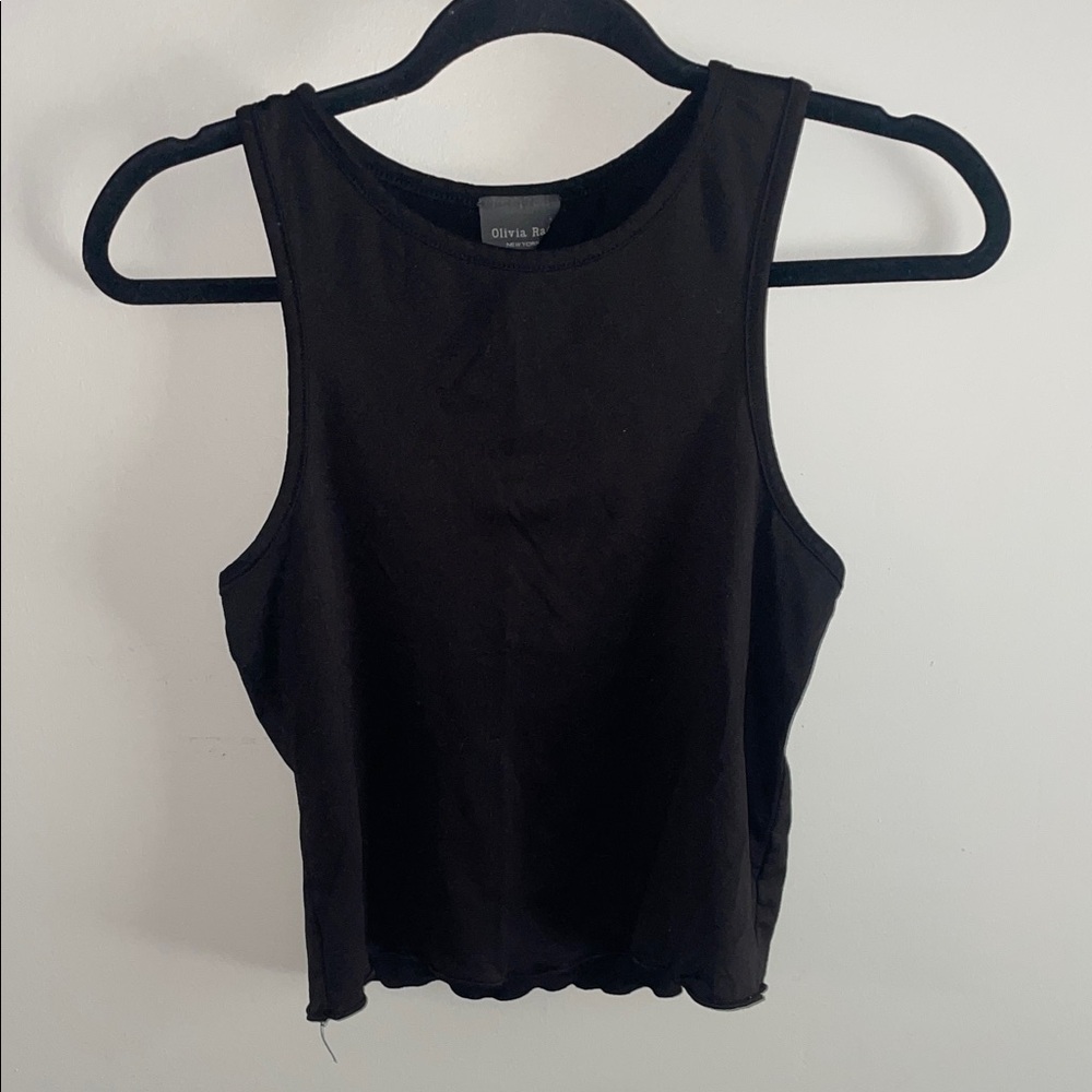 Olivia Rae Black Ribbed Tank Top